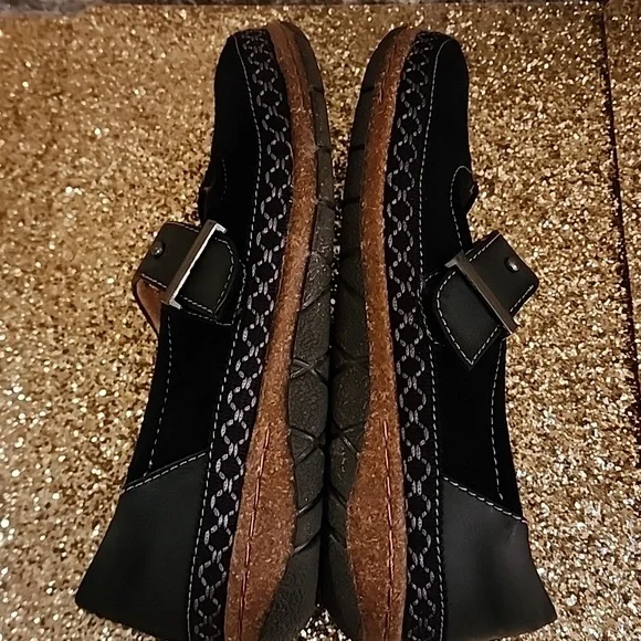 EARTH ORIGINS BLACK FLAT COMFORT SHOES SIZE 7 GOOD CONDITION - Picture 11 of 12